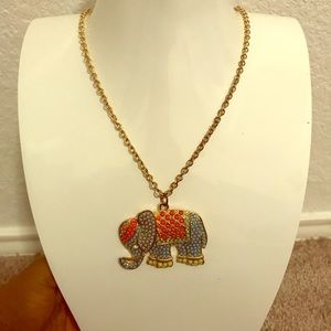 Colorful Elephant Pendant Necklace